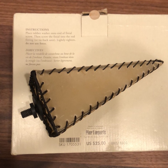 Two finials for drapery rods- Pier 1- really cute and unusual! Rods not included - Picture 6 of 6